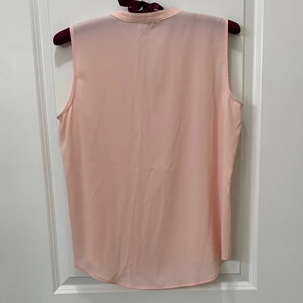 Calvin Klein Pleated Blouse in Light Pink - Picture 3 of 4